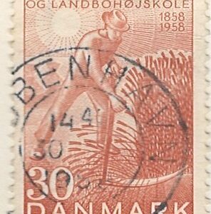 30 øre dk-0372 stemplet hængslet