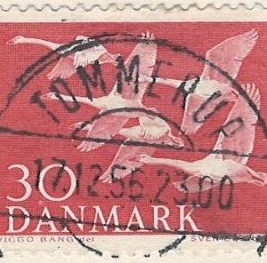 30 øre dk-0367 stemplet hængslet