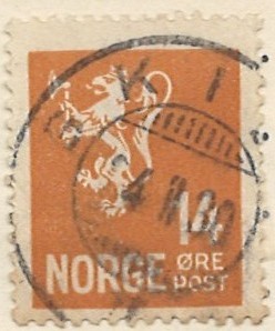 14 øre no274 stemplet hængslet