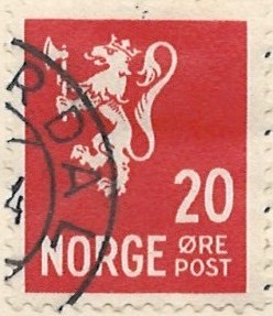 20 øre no246 stemplet hængslet