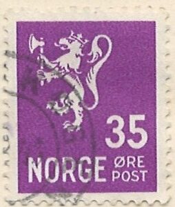 35 øre no171 stemplet hængslet