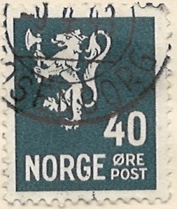 45 øre no134 stemplet hængslet