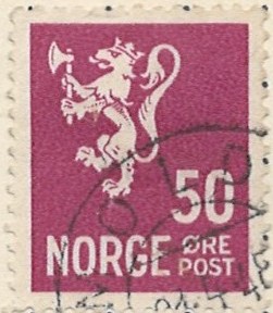 50 øre no124 stemplet hængslet