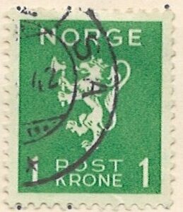 1 kr no208 stemplet hængslet