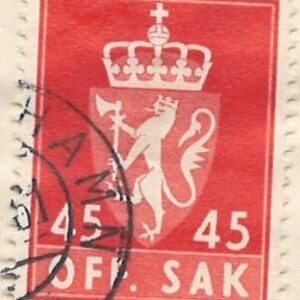 45 øre no-tj78 stemplet hængslet