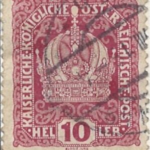 10 heller at166 stemplet hængslet