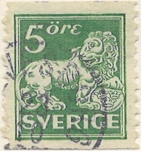 5 øre se201 stemplet hængslet