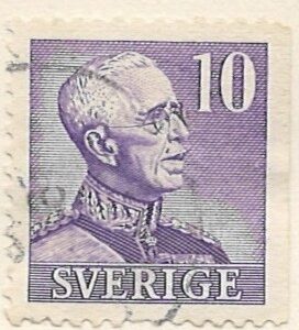 10 øre se265 stemplet hængslet