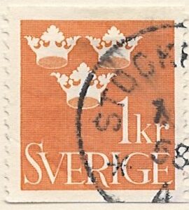 1 kr se277 stemplet hængslet
