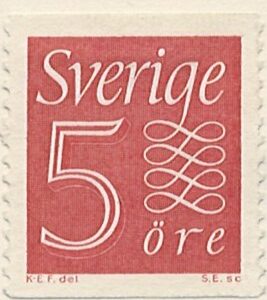 5 øre se429 stemplet hængslet