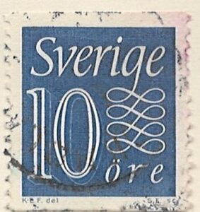 10 øre se430 stemplet hængslet