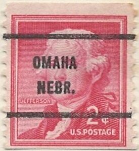 2 c mi:us654 overtryk omaha nebr stemplet hængslet